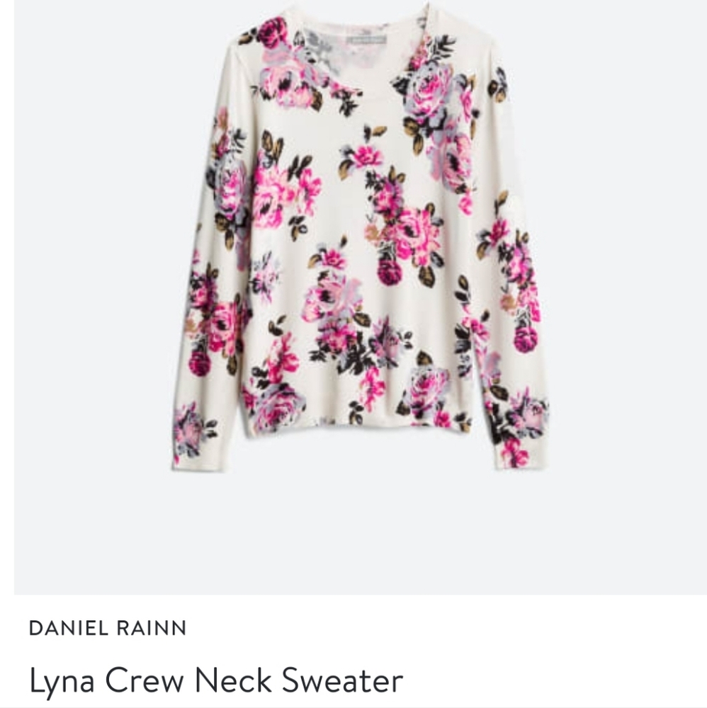 Daniel Rainn Luna floral lightweight sweater size Medium